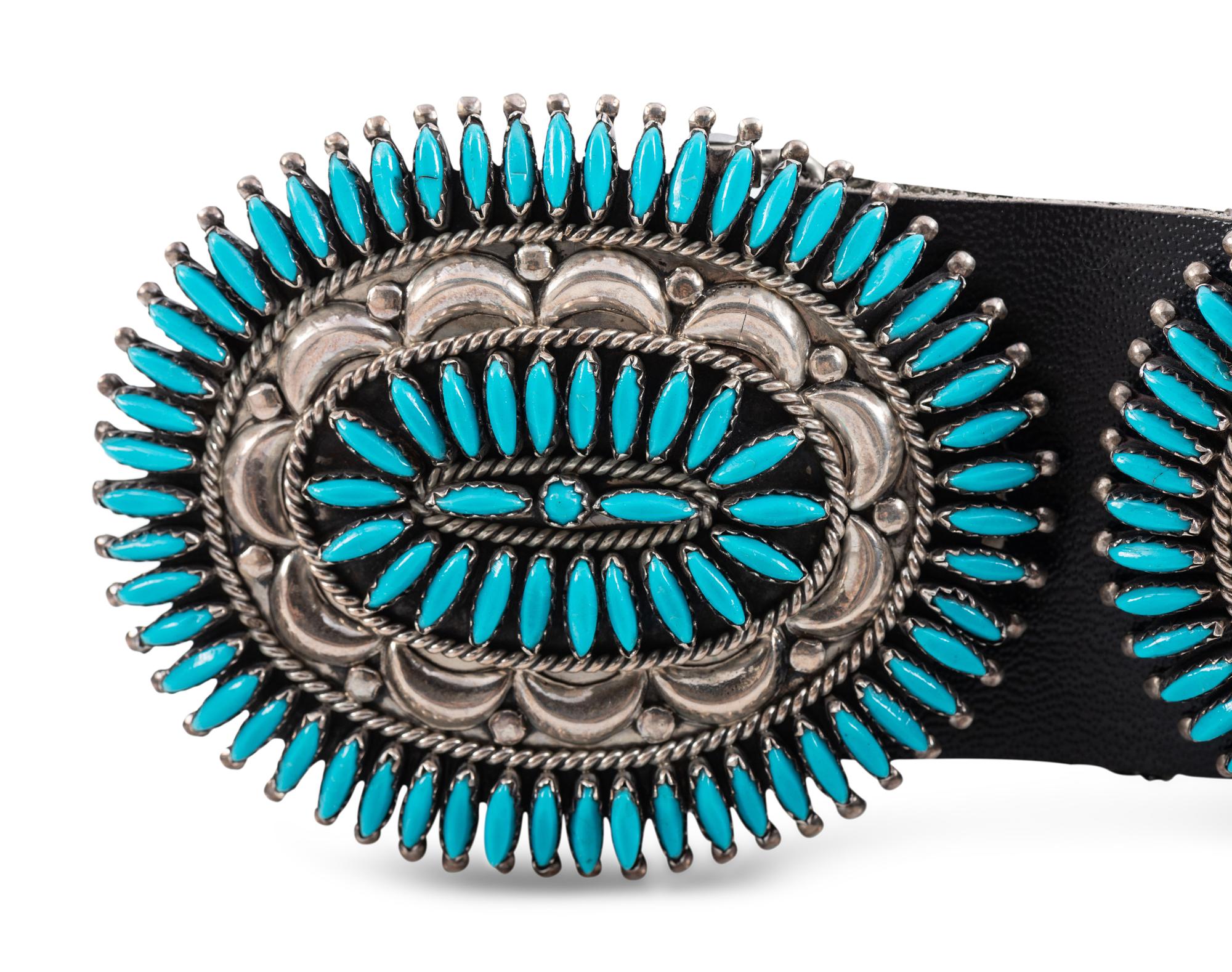 Silver Needle Point Concha Belt