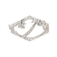 ART DECO, PLATINUM AND DIAMOND PIN