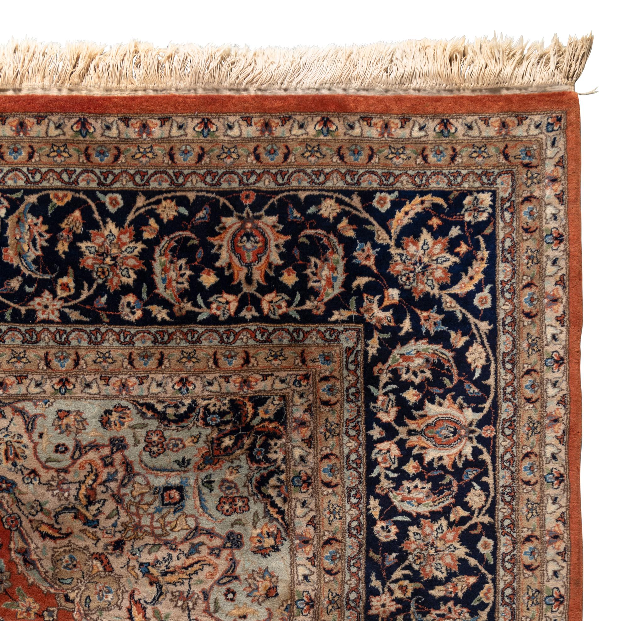 A Tabriz Wool and Silk Rug
