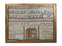 An American Needlework Sampler 9 x 12 inches — CIRCA 1836
