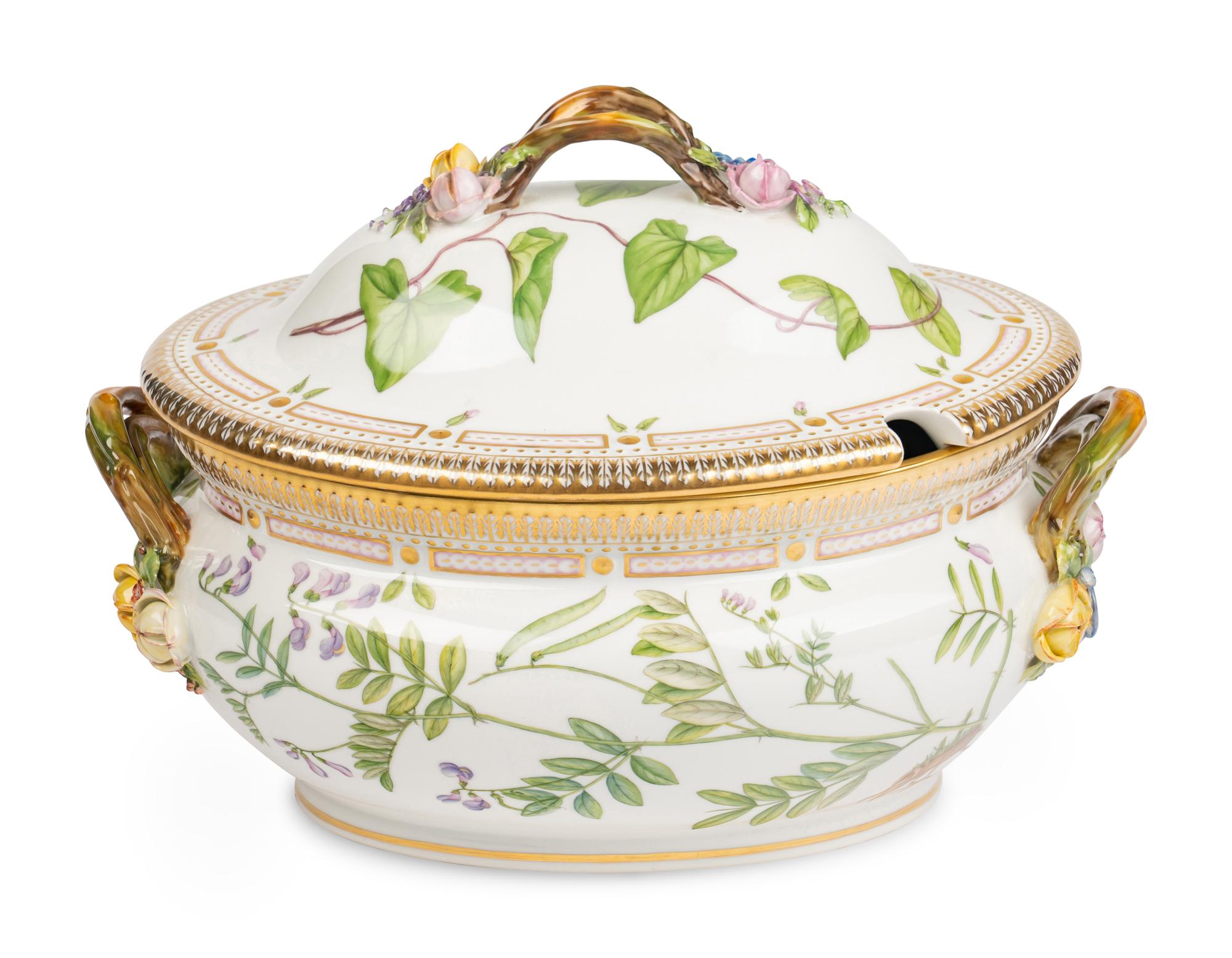 A Royal Copenhagen Flora Danica Porcelain Covered Tureen
