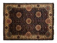 An Indian Persian Design Wool Rug — 20th Century