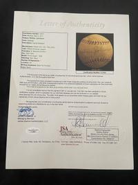 A Walter Johnson Signed Autograph Baseball - Traced (JSA Letter)