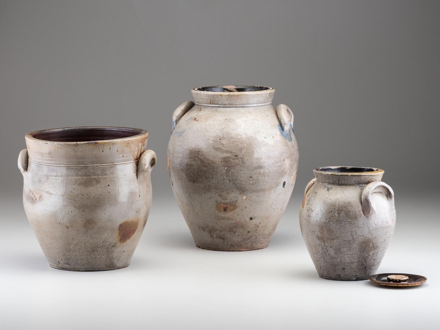 Three Stoneware Jars
