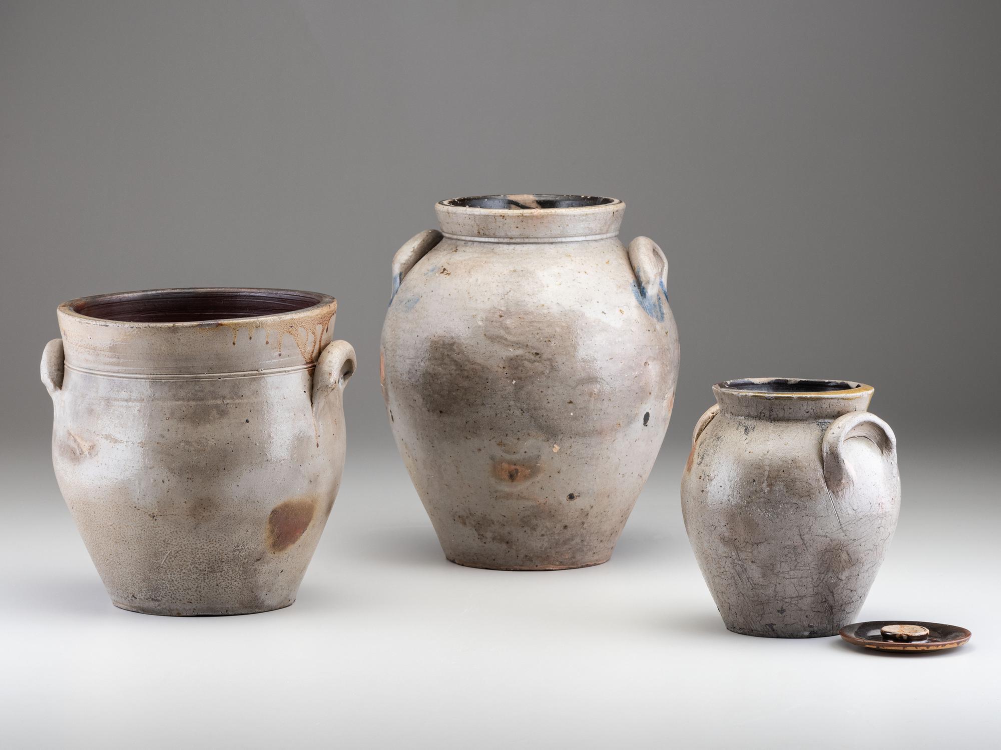 Three Stoneware Jars