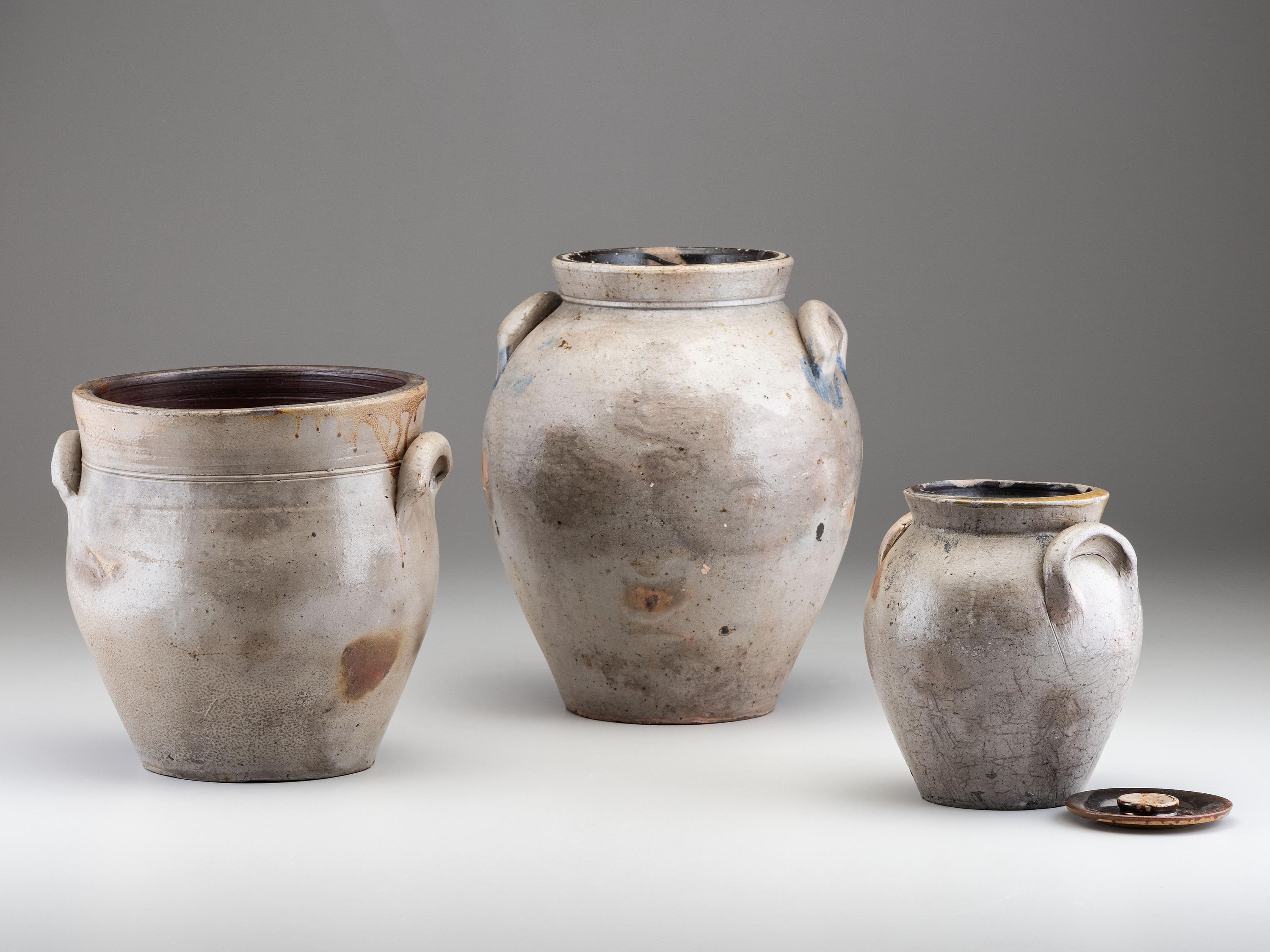Three Stoneware Jars
