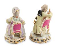 A Pair of Meissen Porcelain Figures