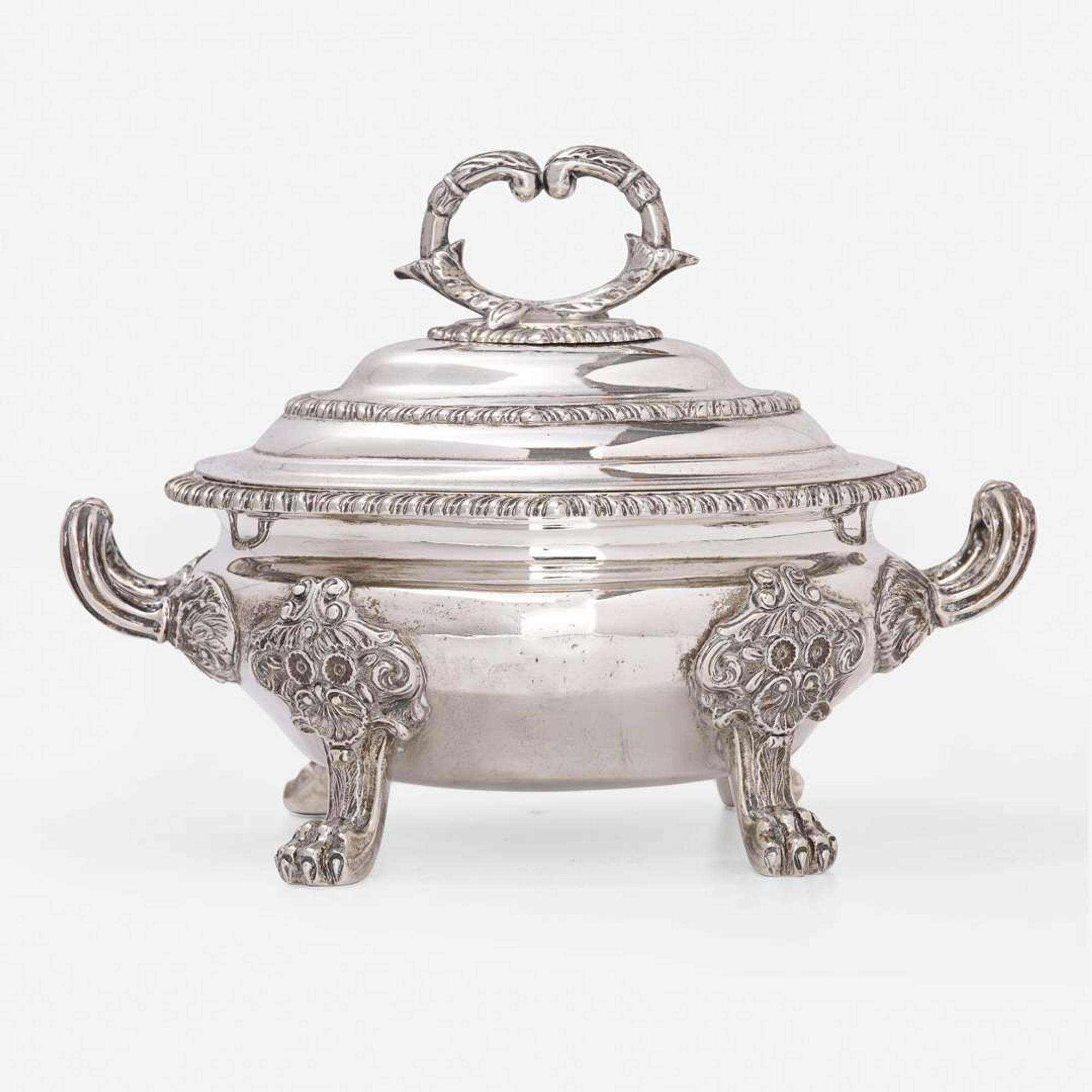 A George IV Sterling Silver Sauce Tureen with Cover