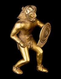 An Aztec Style Gold Jaguar Warrior