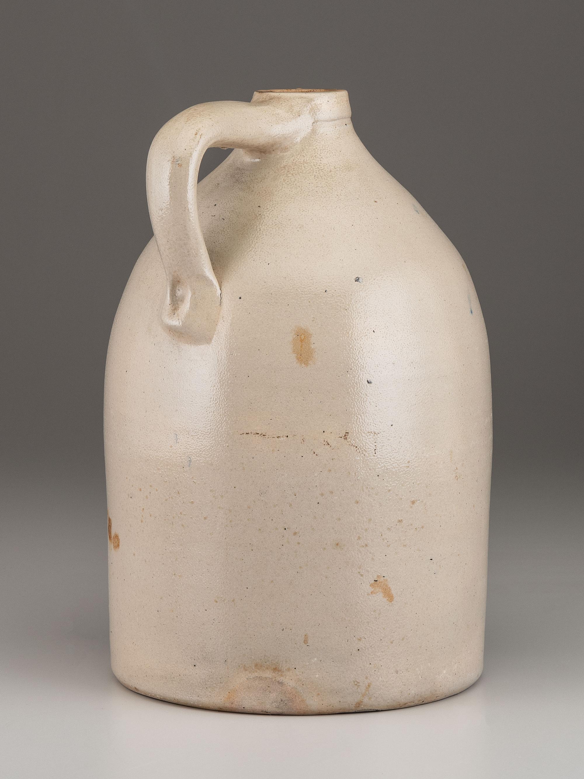An E. And L.P. Norton Three-Gallon Cobalt Decorated Stoneware Jug