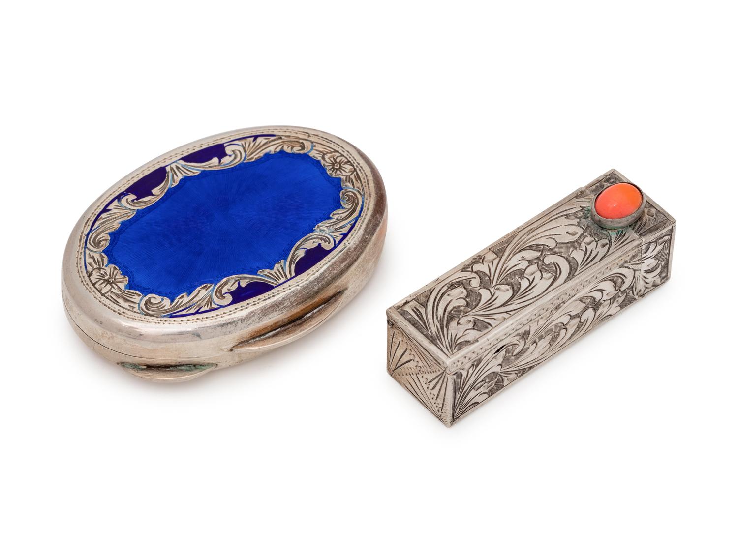 A Collection of Silver Boxes,