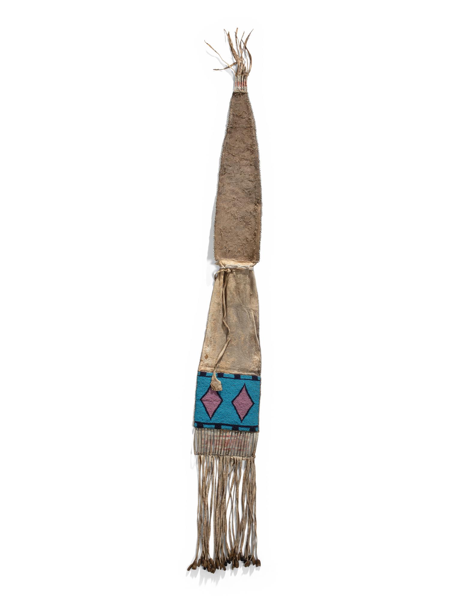 Blackfeet Beaded Hide Tobacco Bag, Published
