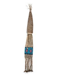 Blackfeet Beaded Hide Tobacco Bag, Published