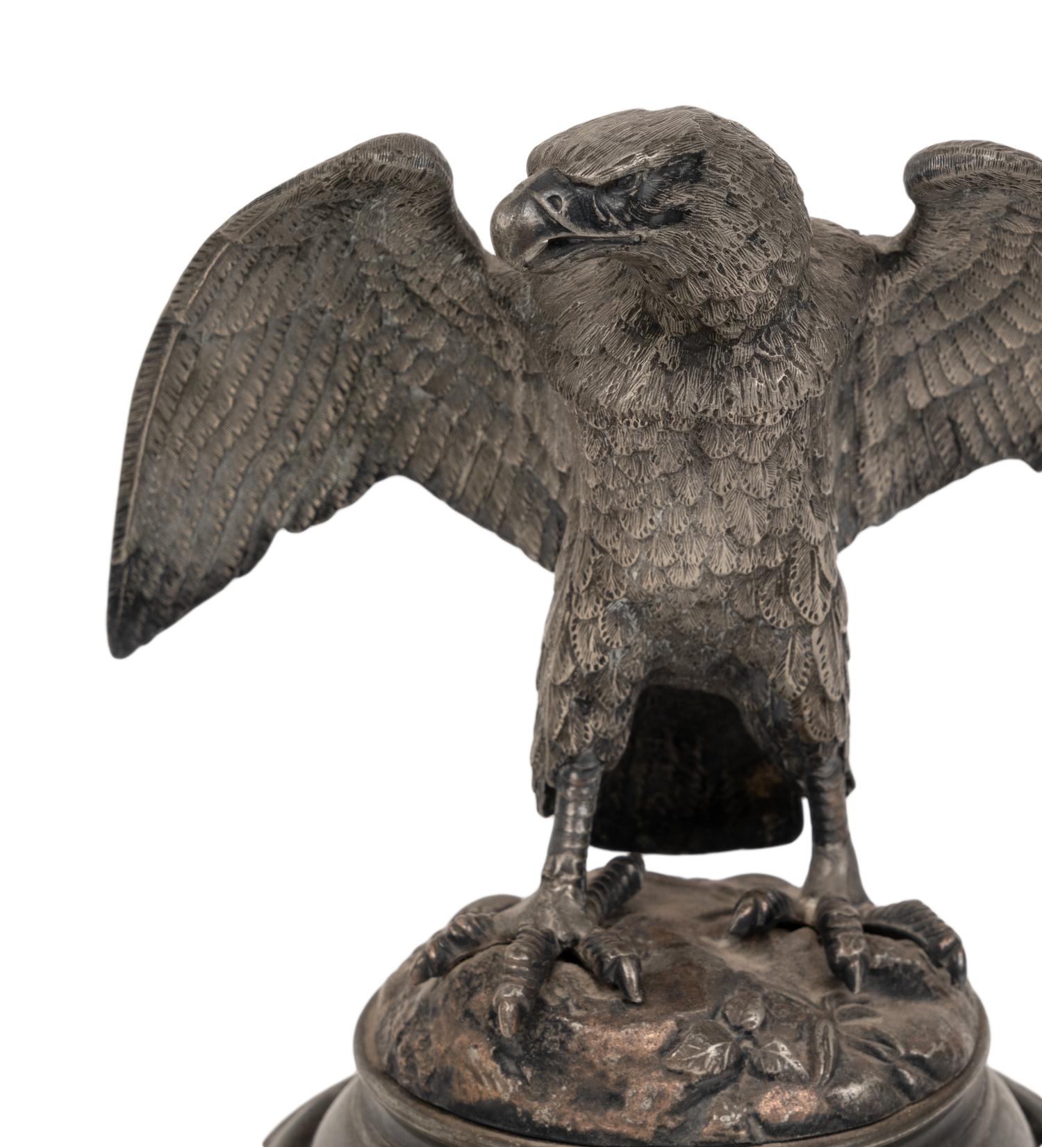An Eagle-Form Inkwell and an English Bell Inkwell