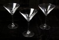 Ten Crystal Martini Glasses Height 7 inches. — 20TH CENTURY