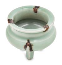 A Chinese Longquan Tobi Seiji Glazed Tripod Incense Burner