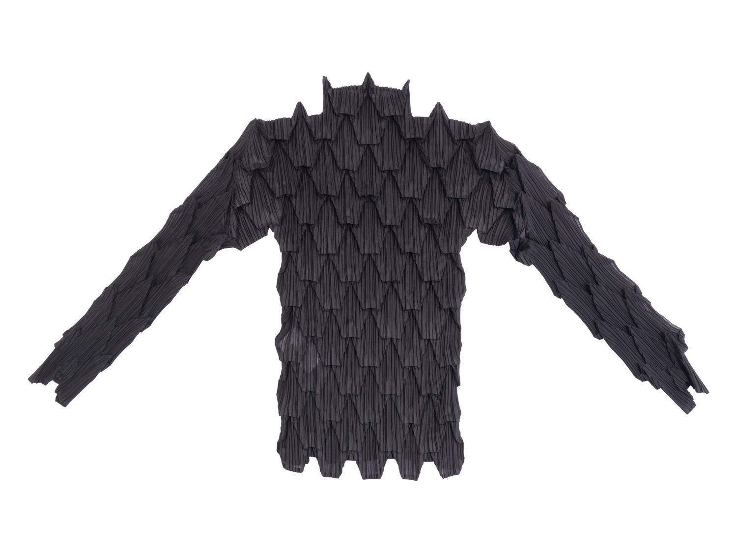 Issey Miyake Black Pleated Top, 1997