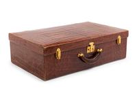 Hermès Brown Crocodile Suitcase, 1960-1980s