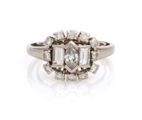 A Platinum and Diamond Ring, 4.30 dwts.