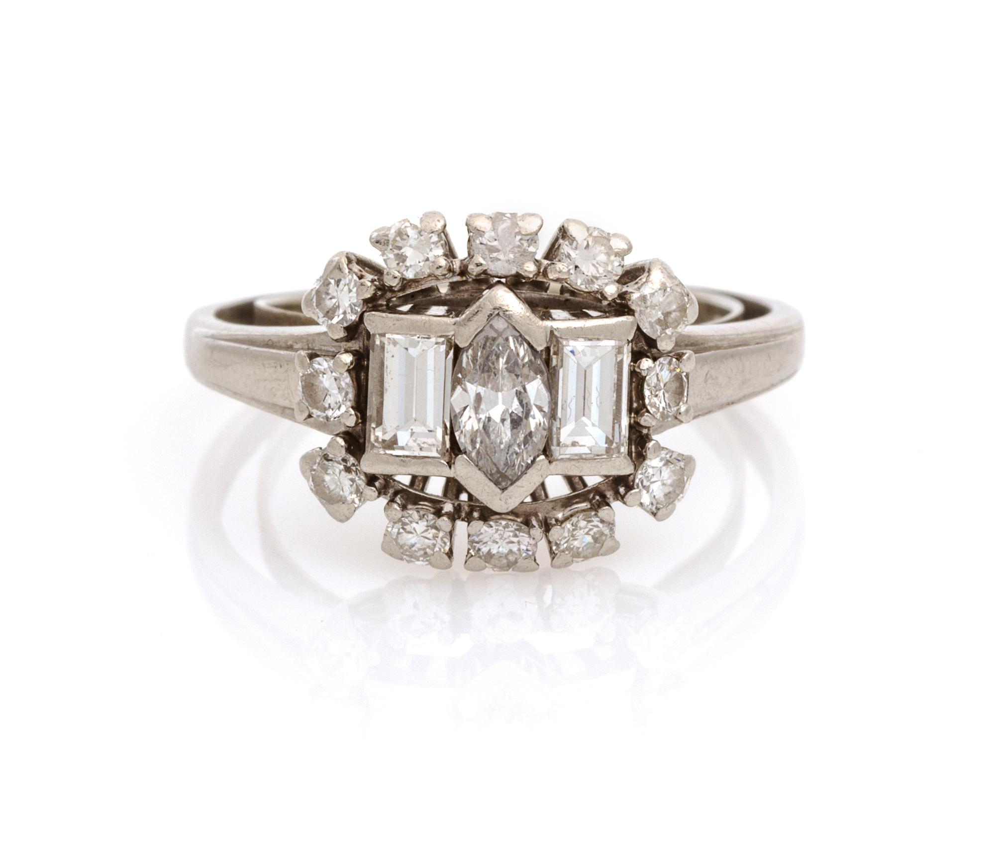 A Platinum and Diamond Ring, 4.30 dwts.