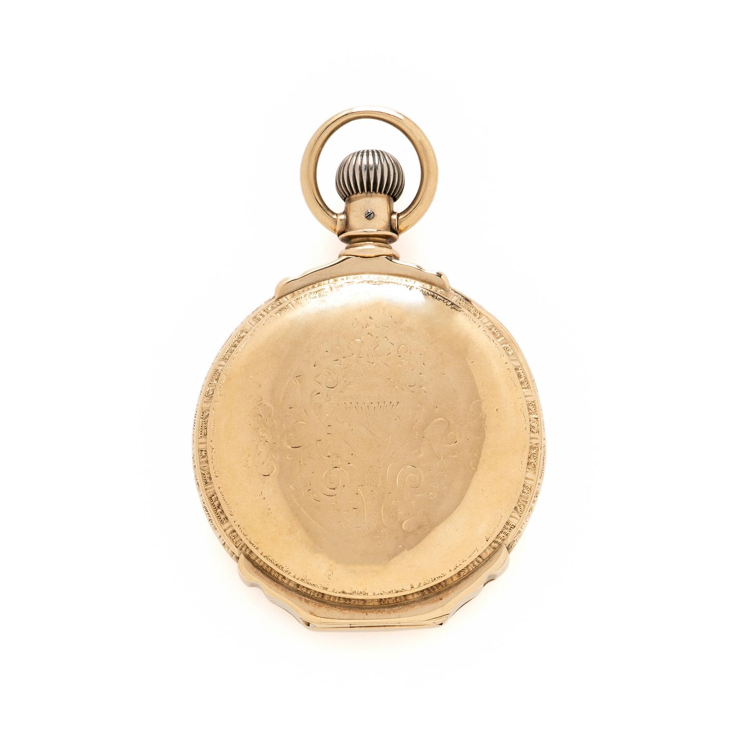KRAEHMER & NATERMAN, YELLOW GOLD HUNTER CASE POCKETWATCH