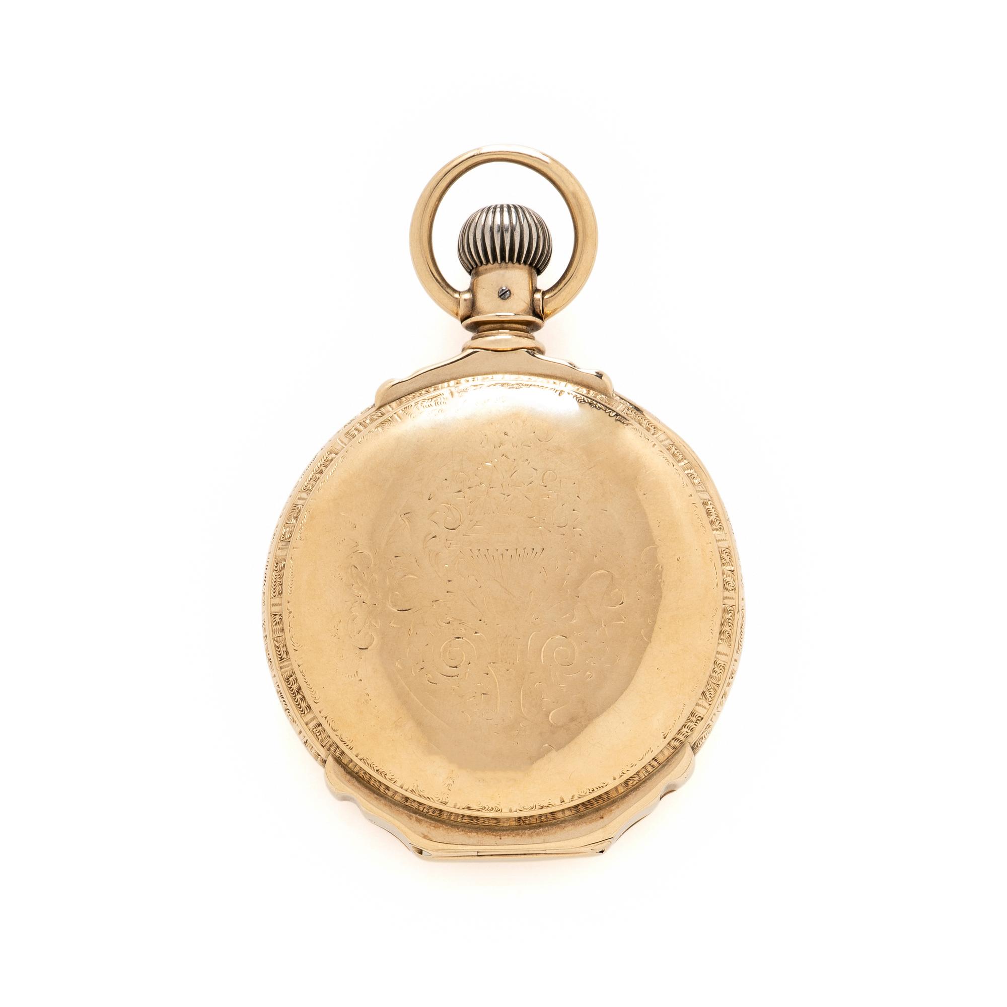 KRAEHMER & NATERMAN, YELLOW GOLD HUNTER CASE POCKETWATCH