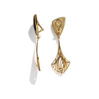 YELLOW GOLD AND AGATE EARRINGS