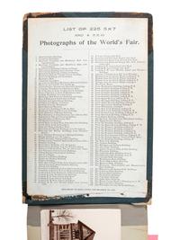 [WORLD'S FAIR]. GOLSEN, Ralph J., photographer. Photo album and souvenir map for the 1893 Chicago World's Columbian Exposition.