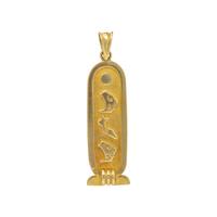 YELLOW GOLD 'ANGIE' CARTOUCHE PENDANT