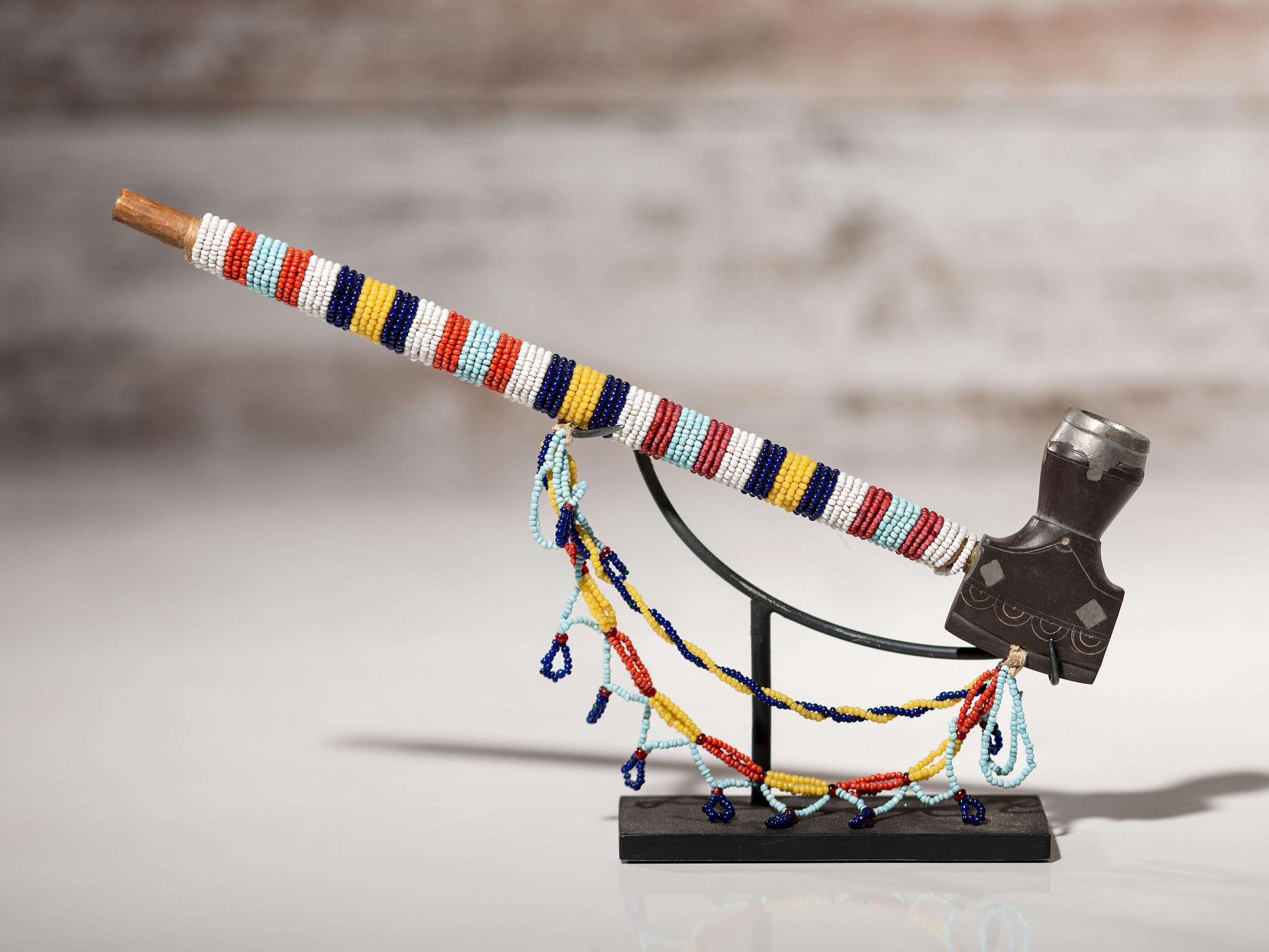 Micmac Pipe with Beaded Stem