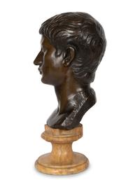 A Grand Tour Bronze Bust with a Marble Socle — 19TH CENTURY