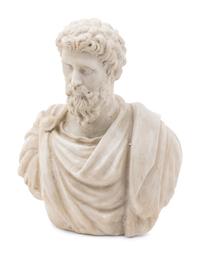 A Carved Marble Bust of Septimius Severus