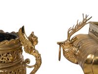 Two Neoclassical Style Brass Jardinières
