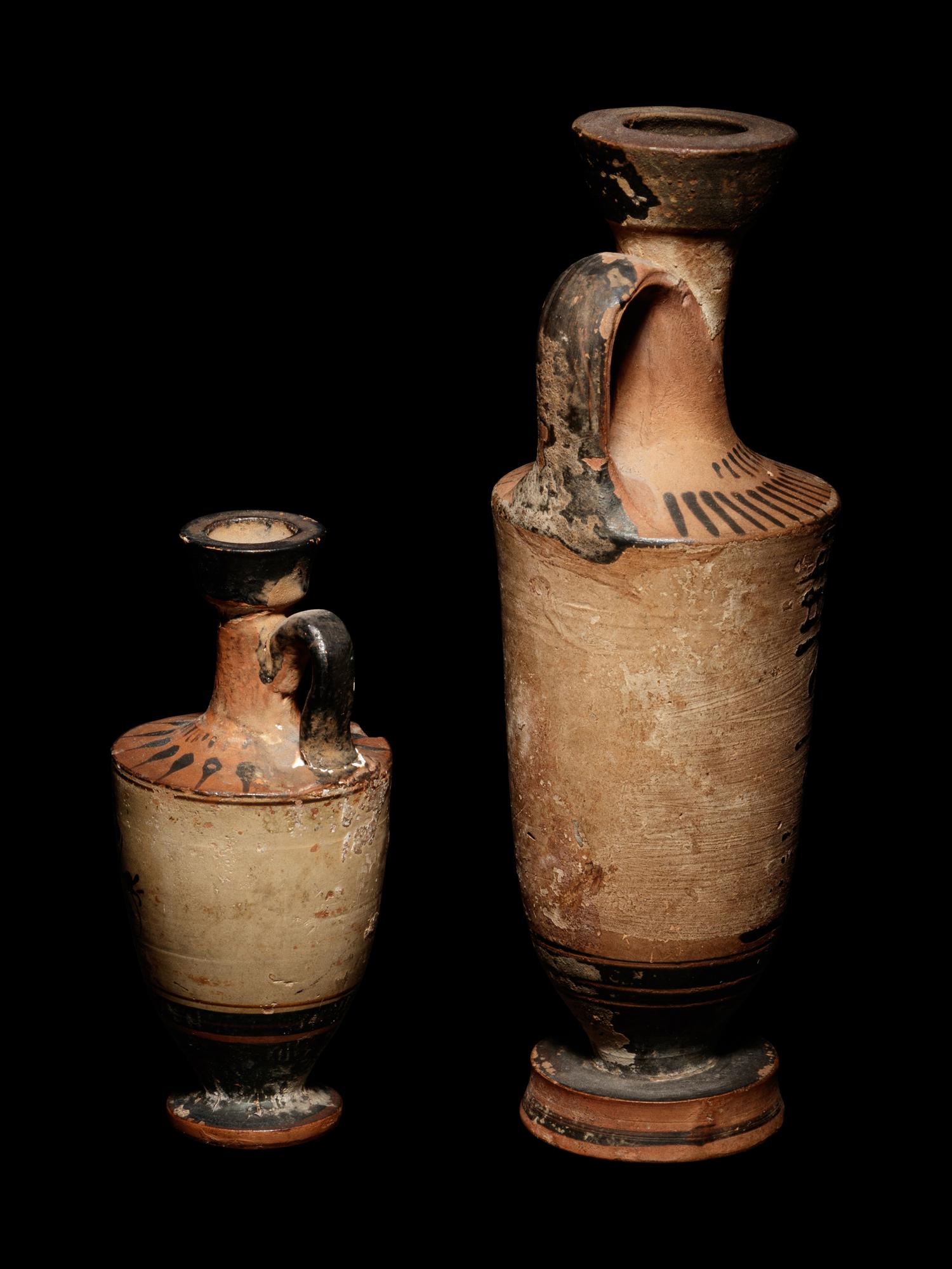 Two Greek White-Ground Lekythoi