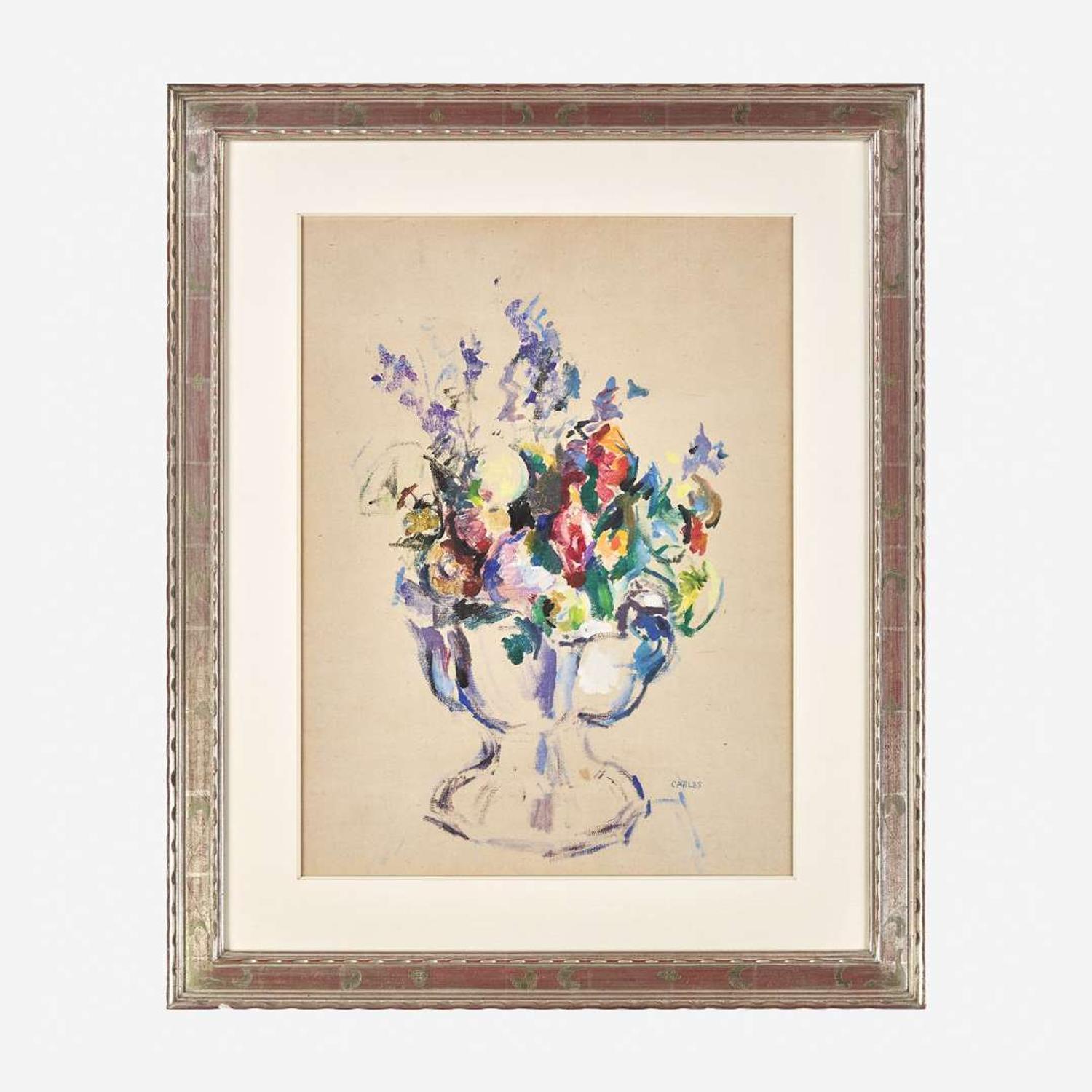 Arthur Beecher Carles (American, 1882-1952) Wildflowers in a Compote Vase II