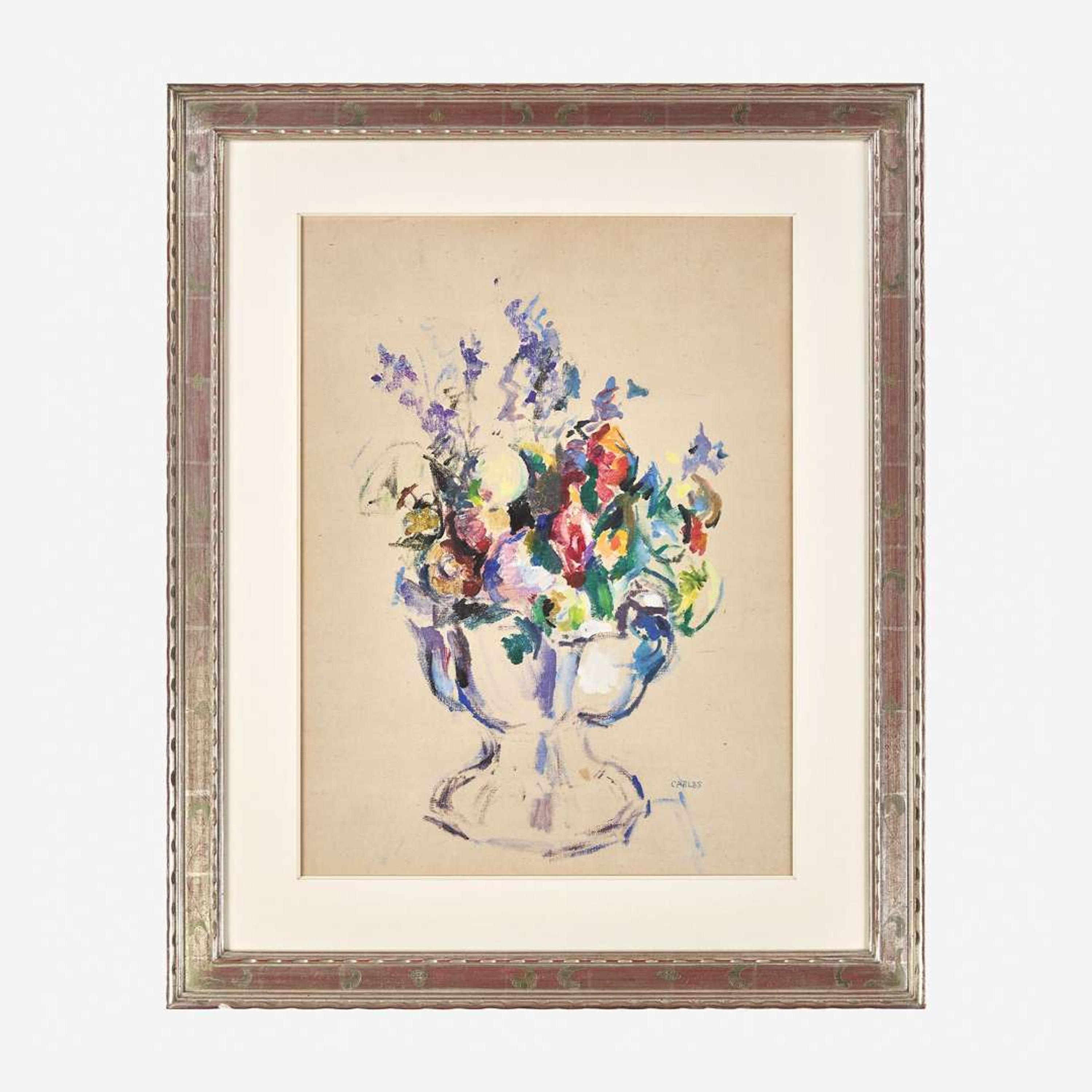 Arthur Beecher Carles (American, 1882-1952) Wildflowers in a Compote Vase II