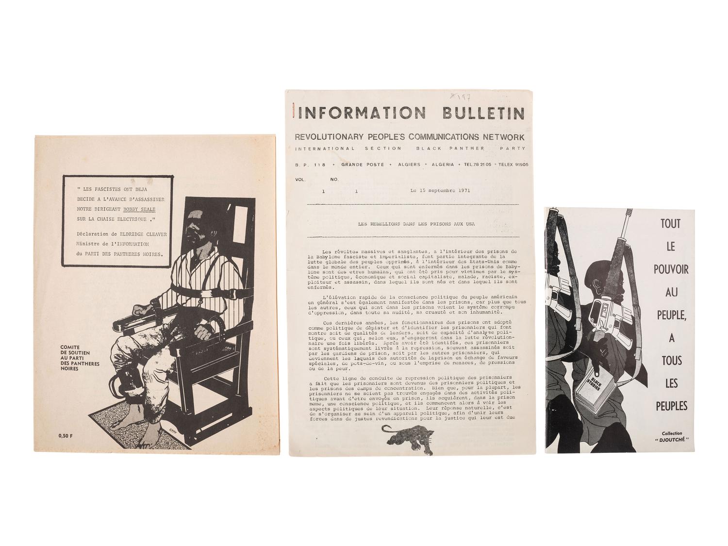 [AFRICAN AMERICANA]. Pamphlets related to Huey Newton, Bobby Seale, and the Black Panther Party.