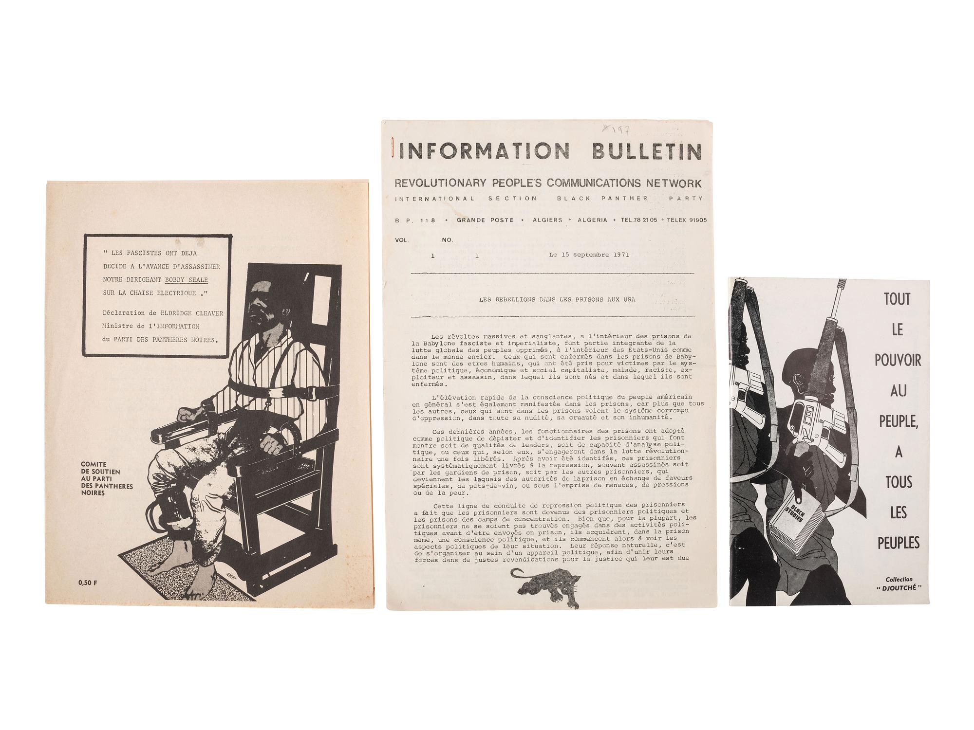 [AFRICAN AMERICANA]. Pamphlets related to Huey Newton, Bobby Seale, and the Black Panther Party.