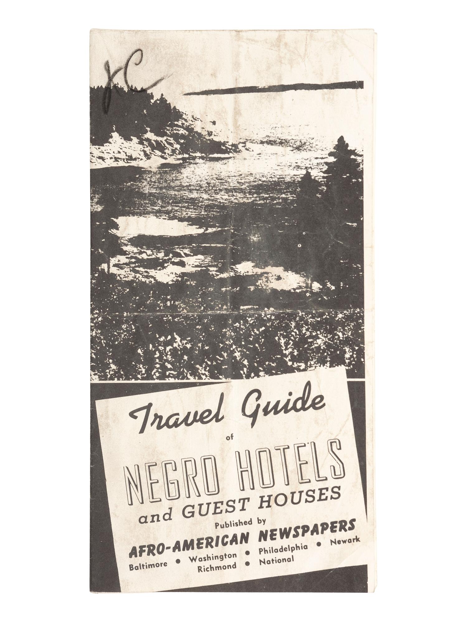 [BUSINESS]. Travel Guide of Negro Hotels and Guest Houses. Published by Afro-American Newspapers of Baltimore, Washington, Philadelphia, Newark, and Richmond, [ca 1942].