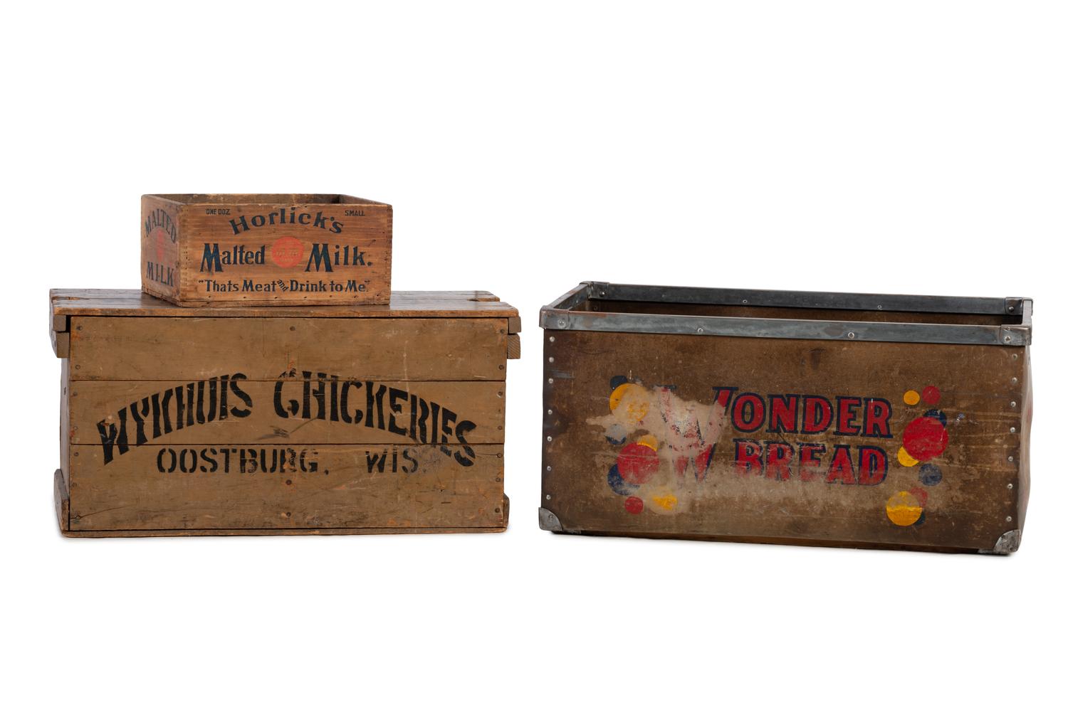 Three Advertising Crates