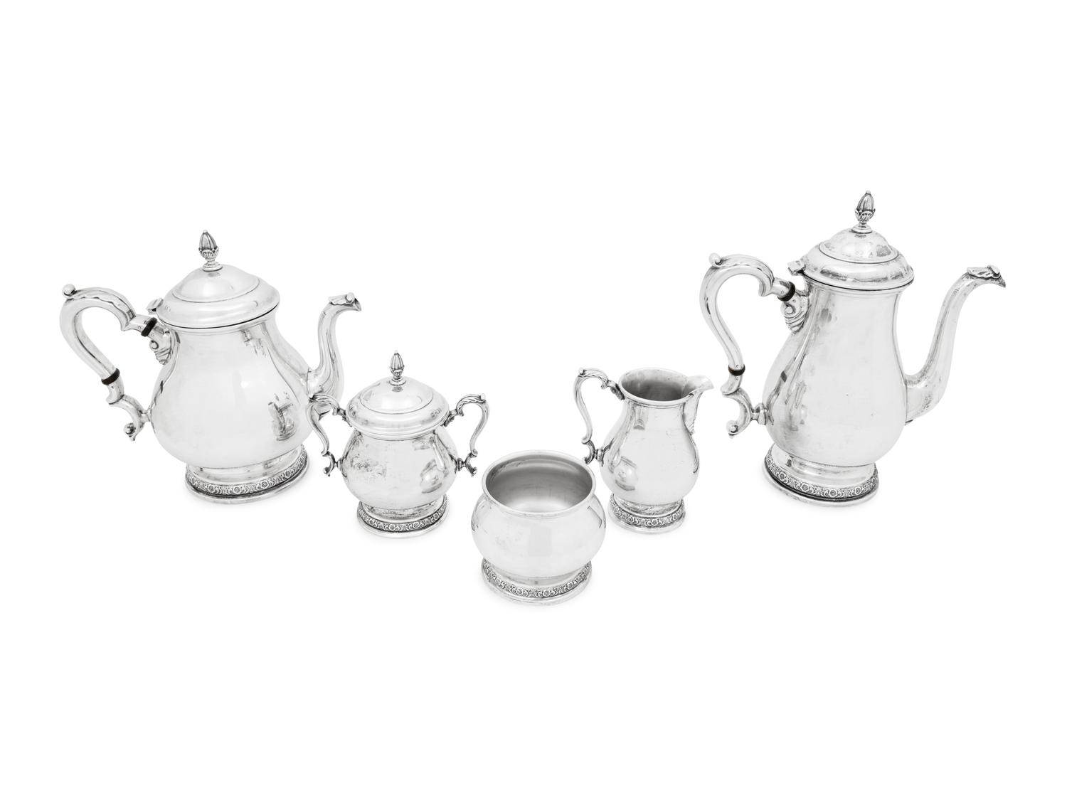 An American Silver Five-Piece Tea and Coffee Service