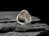 Silver and Morenci Turquoise Ring