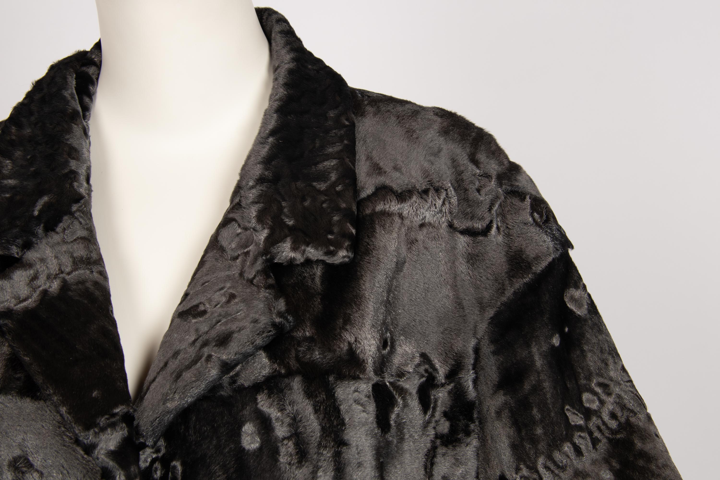 J. Mendel Grey Broadtail Coat, 2000s