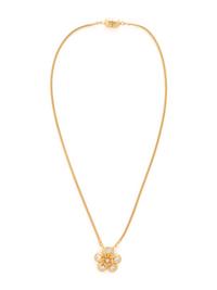 YELLOW GOLD AND DIAMOND FLOWER NECKLACE
