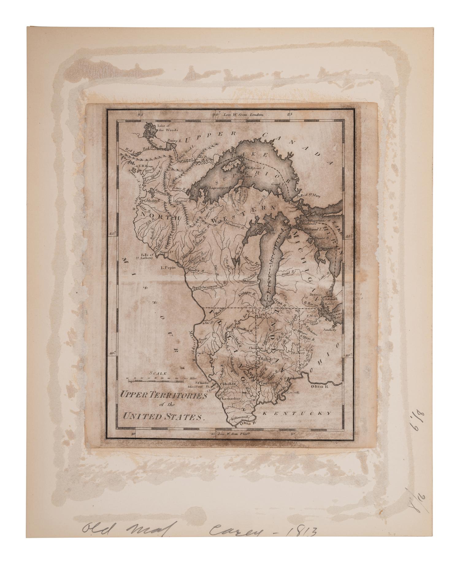 CAREY, Henry Charles (1793-1879) and Isaac LEA (1792-1886). Geographical, Statistical, and Historical Map of Illinois . [Philadelphia, 1822].