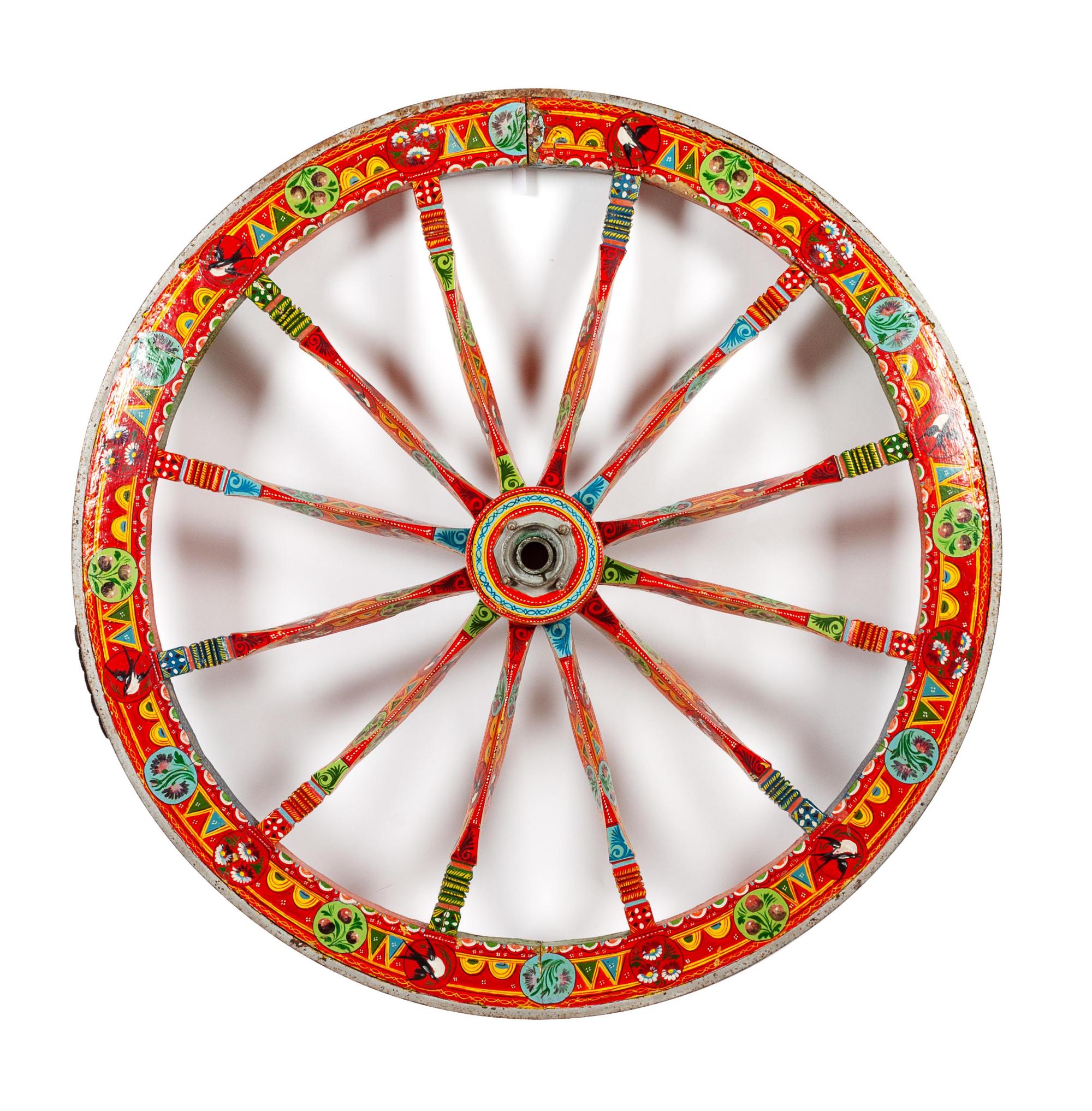 Painted Wagon Wheel