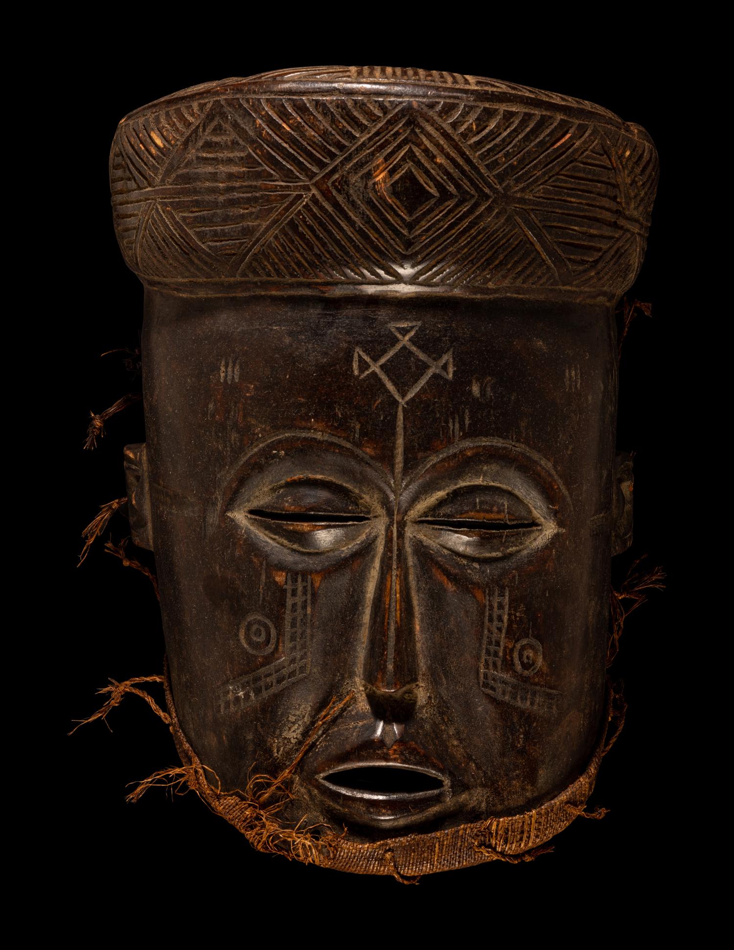 A Chokwe Wood Helmet Mask