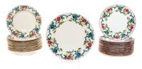 A Cauldon Porcelain Partial Dinner Service Diameter of first 9 1/2 inches. — 20TH CENTURY