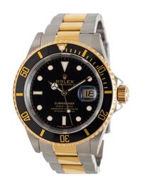ROLEX, REF. 16613 STAINLESS STEEL AND 18K YELLOW GOLD 'SUBMARINER' WATCH