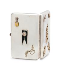 A Russian Silver and Gold Mounted Cigarette Case